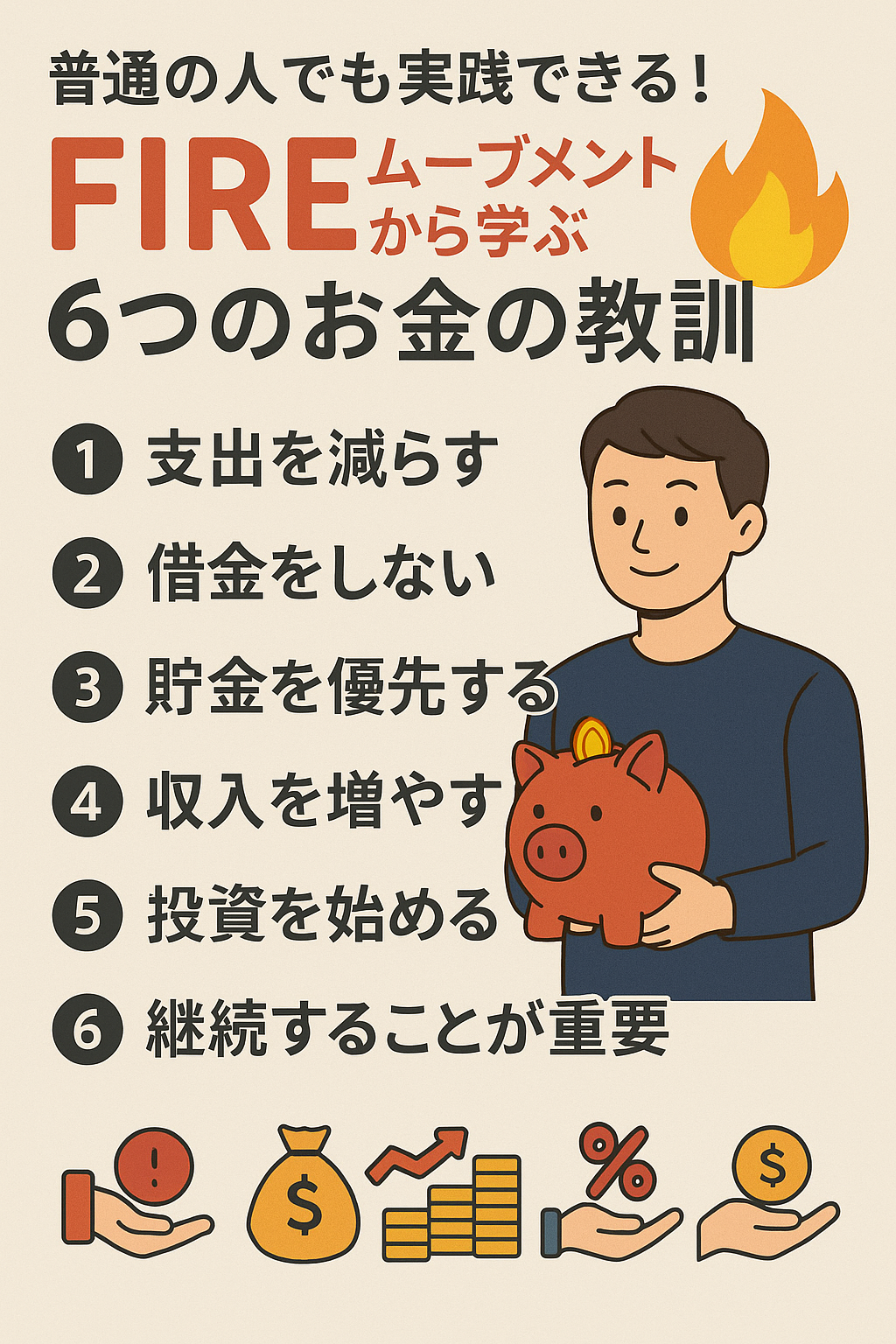 普通の人でも実践できる！FIREムーブメントから学ぶ6つのお金の教訓 コンテンツ開始