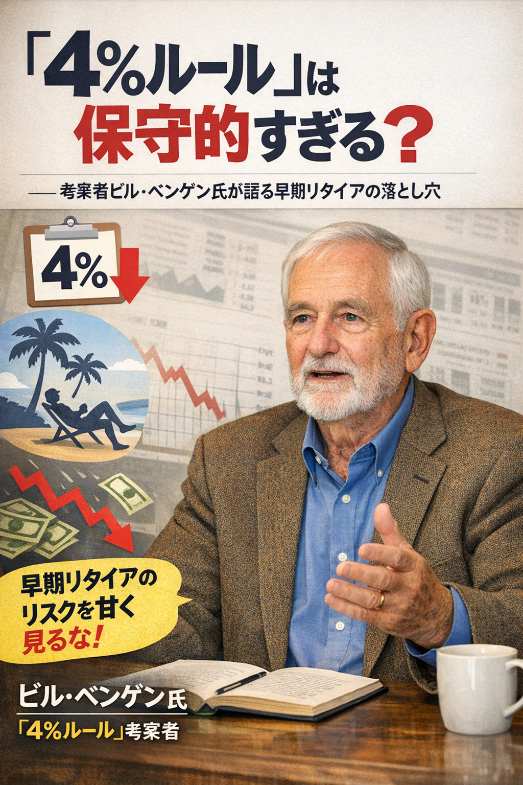 「4%ルール」は保守的すぎる?──考案者ビル・ベンゲン氏が語る早期リタイアの落とし穴